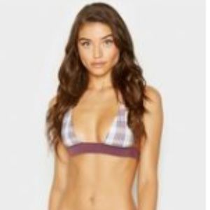 Frankies Bikini Top- Britt Top Tartan Plaid